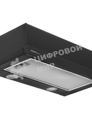 Вытяжка телескопическая HOMSair Flat 60 Glass черный, 60 см, 520 куб. м/ч, 45 дБ