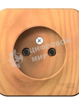 Systeme Electric Blanca наруж Ясень Розетка с/з со шторками 16А, 250В, изолир. пластина
