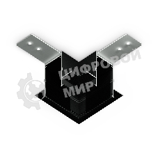 GL1040 BK черный коннектор угловой для встраиваемого шинопровода Magnetic 220V 80*80*47