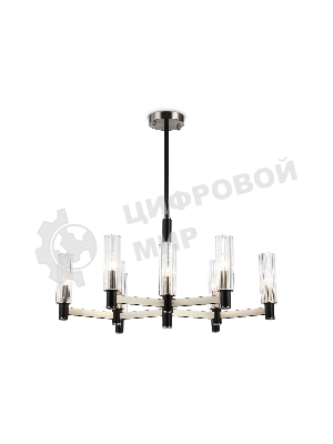 Люстра Ambrella light LH55503/9 SN/BK/CL сатин никель/черный/прозрачный E14*9 max 40W D760*760