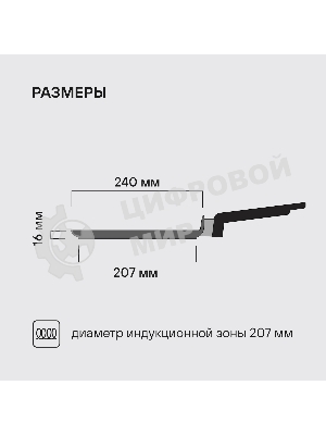 Сковорода блинная Rondell Modern RDA-1725, 24см, без крышки, черный