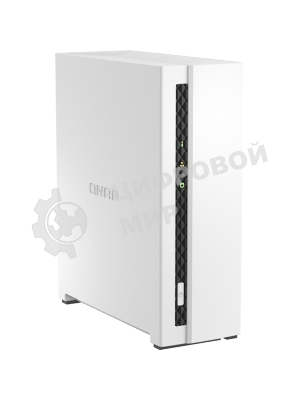 Сетевое хранилище SMB QNAP TS-133 NAS 1 HDD tray. ARM 4-core Cortex-A55 1.8GHz, ram 2 Gb (max), 1x1GbE, 1xUSB 2.0 port,1xUSB 3.2 Gen 1