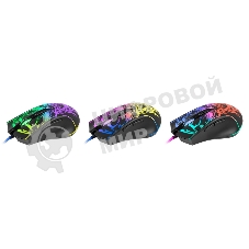 Мышь проводная Defender Bulletstorm GM-928 черный, 7200 dpi, USB, кнопки - 7