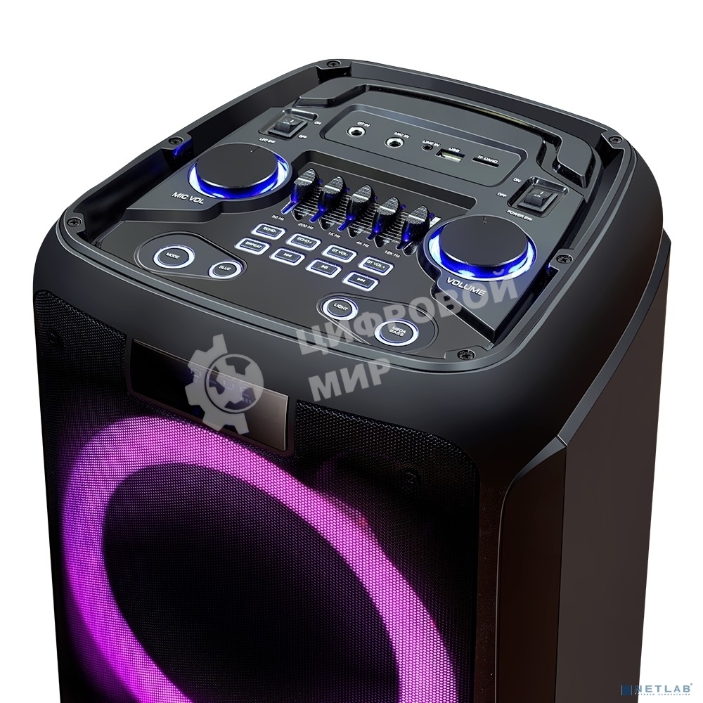 Акустическая система Ginzzu GM-202 Midi, RGb/BT/USB/SD/FM/ДУ