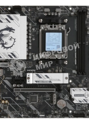 Материнская плата MSI B850M GAMING PRO WIFI6E, AM5, AMD B850, 4xDDR5, 4xSATA, 2xM.2, 2xPCIe 4.0 x16, 1xPCIe x1, 1xHDMI, 1xDP, 1x2.5Gb LAN, Wi-Fi 6E, Bluetooth 5.3, 1xUSB-C 10Gbps, 3xUSB-A 10Gbps, 4xUSB-A 5Gbps, 3x3.5 мм, 7.1, чёрный, mATX