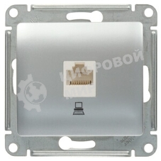 Механизм розетки комп. 1-м СП Glossa RJ45 CAT.5E алюм. SchE GSL000381K