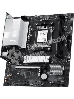 Материнская плата MSI PRO B850M-B GEN4, AM5, AMD B850, 2xDDR5 (до 128 ГБ), 4xSATA, 2xM.2 (1xPCIe 5.0, 1xPCIe 4.0), 1xPCIe 4.0 x16, 1xPCIe x1, 1xHDMI, 1xDP, 1x2.5Gb LAN, 1xUSB-C 5Gbps, 3xUSB-A 5Gbps, 2xUSB-A 2.0, 3x3.5 мм, 7.1, чёрный/серебристый, mATX