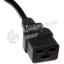 Шнур питания Lanmaster C19-C20, 3х1.5, 220В, 16А, черный, 3 м