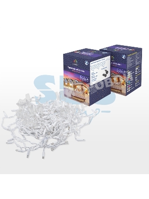 Гирлянда Neon-night Айсикл (бахрома) светодиодный, 1,8 х 0,5 м, белый провод, 230 В, диоды синие, 48 LED