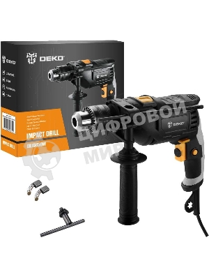 Дрель Deko DKID850W, 850 Вт, сетевая, ударная