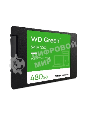 Накопитель SSD WD Green WDS100T3G0A, 1000Gb, SATA III, 2.5