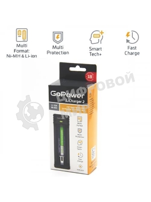З/У для аккумуляторов GoPower LiCharger 4 Ni-MH/Ni-Cd/Li-ion/IMR 2 слота (1/100)