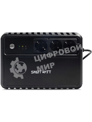Источник бесперебойного питания SMARTWATT UPS SAFE 600 Line-interactive 600VA/360W Brick (Euro x3, LED, 255x175x93(мм), 4,2 кг, гарантия 24мес. (ИБП