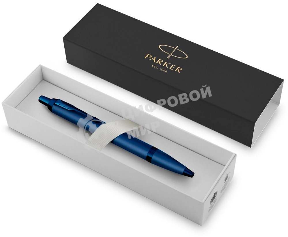 Ручка шариковая Parker IM Monochrome K328 (CW2172966) Blue PVD, M, синие чернила, подарочная коробка