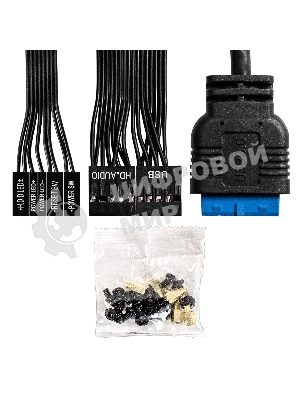 Компьютерный корпус Miditower ExeGate AA-443U-AA500 (ATX, AA500 8 см, 2*USB+1*USB 3.0+HD Audio, черный)