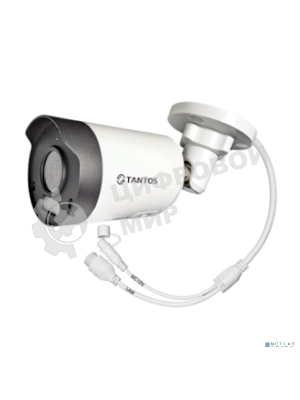 Видеокамера IP уличная Tantos TSi-Pe25FP 2 мегапиксельная с фиксированным объективом и питанием PoE
