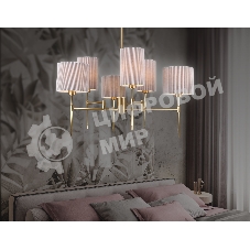 Люстра Ambrella light LH72381/6 BS/GR латунь/серый E14*6 max 40W D690*705