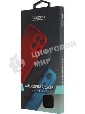 Чехол (клип-кейс) BoraSCO для Apple iPhone 16 Pro Microfiber Case черный (73691)