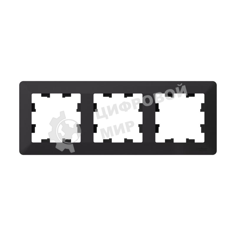 Рамка 3-м AtlasDesign Air карбон/дым. черный SE ATN221003