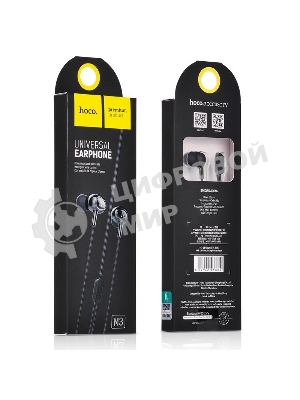 Проводные наушники Hoco M3 черный, внутриканальные, Jack 3.5 мм