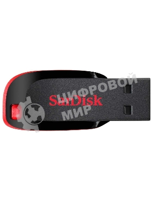Флешка USB Sandisk CZ50 Cruzer Blade (SDCZ50-064G-B35), 64Gb, USB 2.0, R/W 15/4, черный/красный
