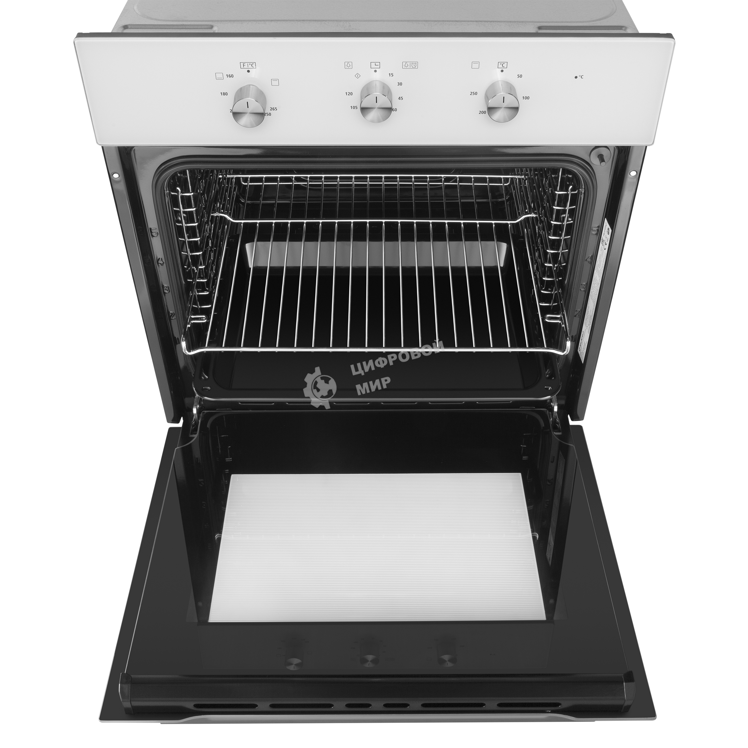 Шкаф духовой газовый с электрическим грилем Maunfeld MOGS703W, встраиваемый