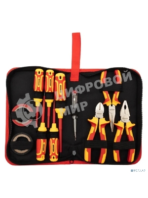 Набор диэлектрического инструмента Rexant RI-02, 11 предметов, до 1000 В, тканевый пенал