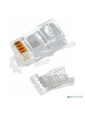 Разъем Rexant RJ-45(8P8C) под витую пару, UTP, CAT 6, с вставкой (50шт)