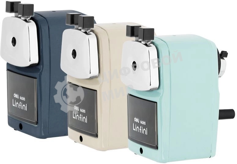 Точилка для карандашей механическая Deli E0620S, 1 отверстие, пластик, ассорти