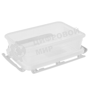 Контейнер для продуктов Plast Team PT104310024 БЕРГЕН герметичный с защелками 0,8л пепельный жемчуг