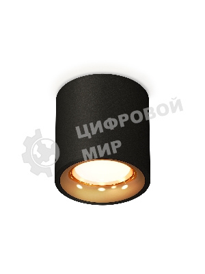 Светильник Ambrella Light XS7532024 SBK/PYG черный песок/золото желтое полированное MR16 GU5.3 (C7532, N7014)