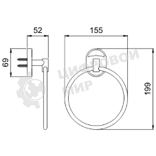 Полотенцедержатель кольцо Potato Genius P2904