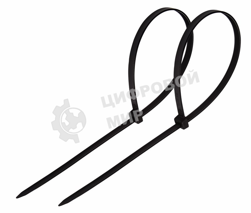 Хомут-стяжка кабельная нейлоновая Rexant 500 x 4,8 мм, черная, упаковка 100 шт.