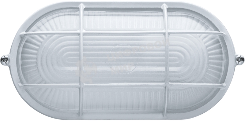 Светильник Navigator ЛОН NBL-O2-60-E27/WH 1х60Вт E27 IP54 (аналог НПБ 1402 бел. овал с решеткой 60Вт)