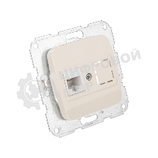 Розетка компьютерная Kranz DEA RJ45 с/у мех. бежевый