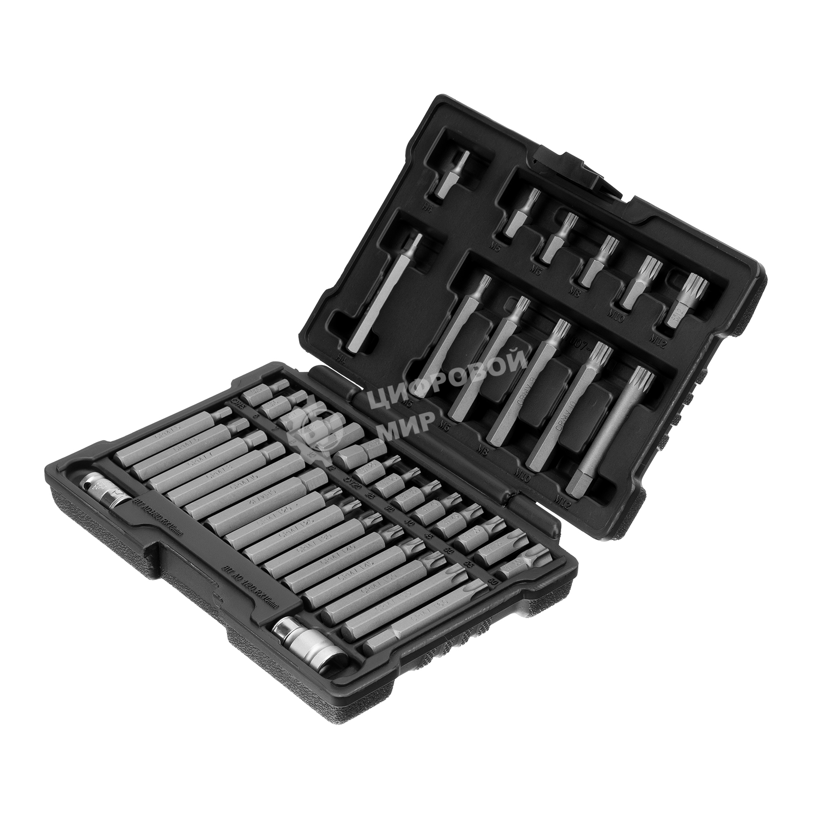 Набор бит Stels HEX, TORX, SPLINE, шестигранный хвостовик 3/8