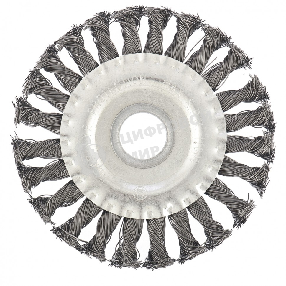 Щетка для УШМ Сибртех 125 мм, посадка 22,2 мм, плоская