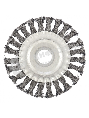 Щетка для УШМ Сибртех 125 мм, посадка 22,2 мм, плоская