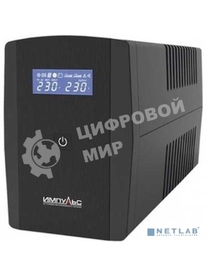 Источник бесперебойного питания Импульс ЮНИОР СМАРТ 800, 800/480 ВА/Вт, LED, USB, SCHUKOx2