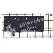 Клавиатура для ноутбука Macbook A1297 черная, большой Enter
