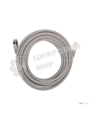 Патч-корд F/UTP Rexant cat.6, RJ45-RJ45, экранированный, 26AWG, LSZH, серый, 5 м