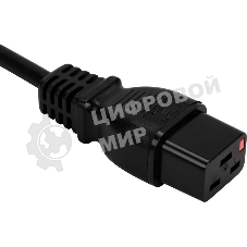 Шнур питания Lanmaster с блокировкой C19-C20, 3х1.5, 220В, 16А, черный, 3 метра