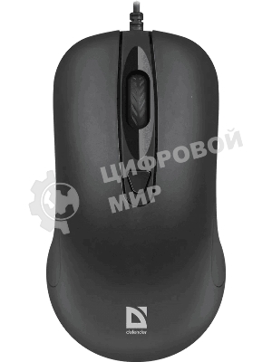 Мышь проводная Defender Classic MB-230 черный, 1600 dpi, USB, кнопки - 4