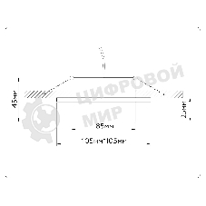 Светильник Ambrella light TN52422 BK/FR черный/белый матовый GX53 max 12W 105*105*45