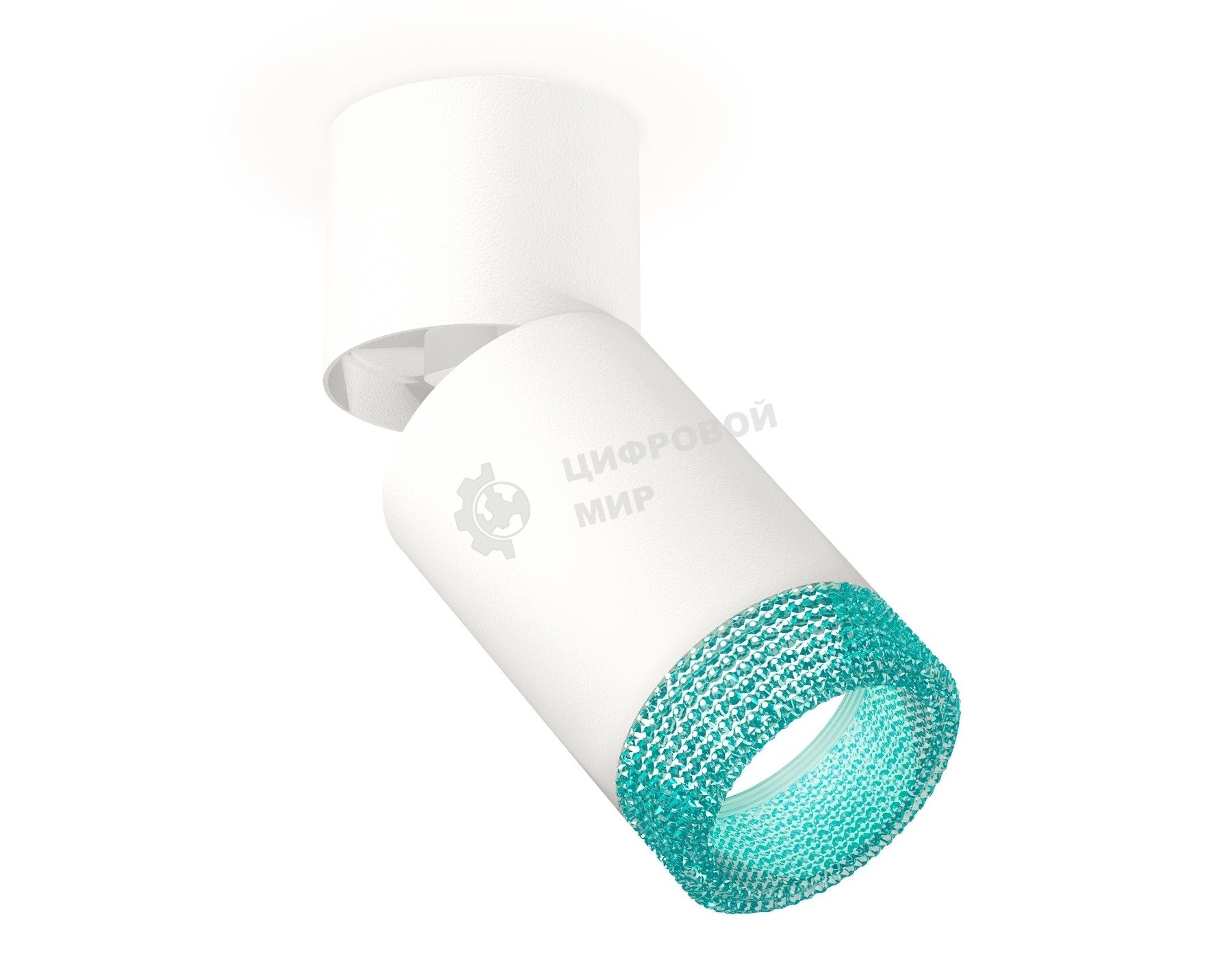 Комплект накладного поворотного светильника Ambrella light XM6312063 SWH/WH/BL белый песок/белый/голубой MR16 GU5.3 (A2220, C6312, N6153)