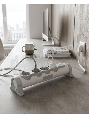 Фильтр сетевой СФ-04К 16А 3м 3х1,5мм2 белый COMFORT