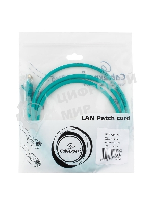 Патч-корд UTP Cablexpert cat.5e, 1м, литой, многожильный, зеленый