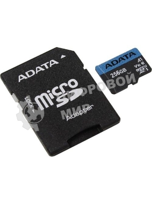 Флеш карта microSD 256Gb ADATA microSDHC Class 10 UHS-I A1 100/25 MB/s (SD адаптер)
