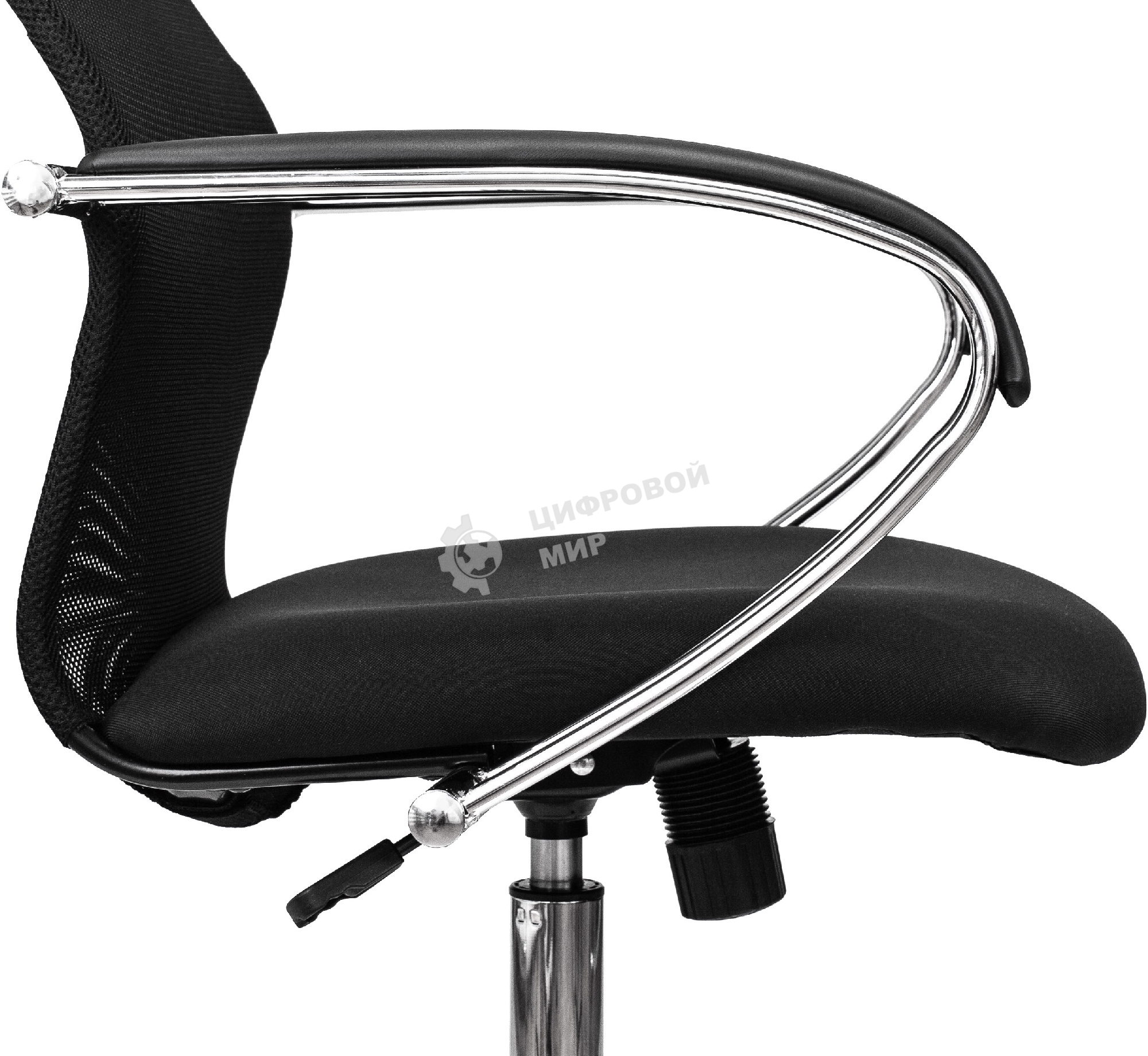 Кресло руководителя Бюрократ CH-607SL TW-01 Neo Black черный, сетка/ткань с подголов. на колес. металл хром