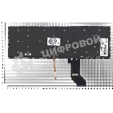 Клавиатура для ноутбука Lenovo IdeaPad Y700 Y700-15ISK черная без рамки с подсветкой